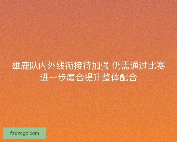 雄鹿队内外线衔接待加强 仍需通过比赛进一步磨合提升整体配合 雄鹿队内外线衔接待加强 仍需通过比赛进一步磨合提升整体配合